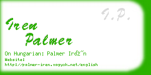 iren palmer business card